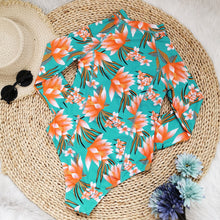 Load image into Gallery viewer, Floral Print Front Zipper Rash Guard