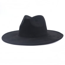 Load image into Gallery viewer, Suede Top Big Brim Flat Edge Gentlemen's Hat