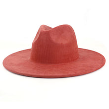 Load image into Gallery viewer, Suede Top Big Brim Flat Edge Gentlemen's Hat