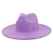 Load image into Gallery viewer, Suede Top Big Brim Flat Edge Gentlemen's Hat