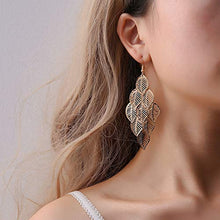 Load image into Gallery viewer, Tropical Gold Plated Boho Super Lightweight Chandelier Dangle Drop Earrings