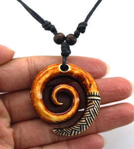 Maori Tribal Necklace for Men Women, Adjustable Black Rope Cord Necklace