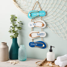 Load image into Gallery viewer, The Beach is my Happy Place Flip Flop Beach Wall Decor (8.7x20.9 In)