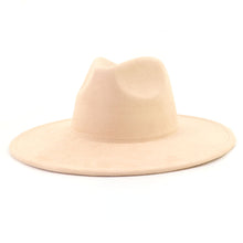 Load image into Gallery viewer, Suede Top Big Brim Flat Edge Gentlemen's Hat