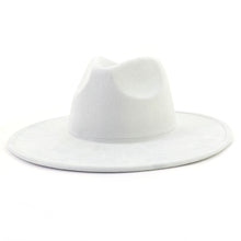 Load image into Gallery viewer, Suede Top Big Brim Flat Edge Gentlemen's Hat