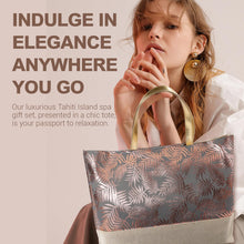 Load image into Gallery viewer, Luxetique Tahiti Island Bath Gift Set, 15pcs Luxury Self Care Kit with Bath Bombs, Essential Oil, Hand Cream, Bath Salt, Tote Bag