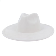 Load image into Gallery viewer, Suede Top Big Brim Flat Edge Gentlemen's Hat