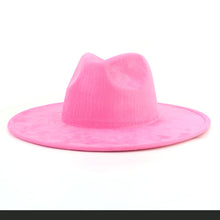 Load image into Gallery viewer, Suede Top Big Brim Flat Edge Gentlemen's Hat