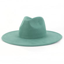 Load image into Gallery viewer, Suede Top Big Brim Flat Edge Gentlemen's Hat