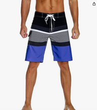 Load image into Gallery viewer, Quick Dry Striped Board Shorts with pocket