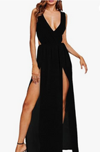 Load image into Gallery viewer, V-Neck Split Long Beach Dress