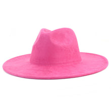 Load image into Gallery viewer, Suede Top Big Brim Flat Edge Gentlemen's Hat