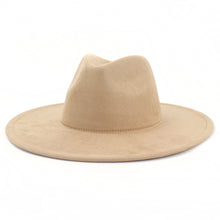 Load image into Gallery viewer, Suede Top Big Brim Flat Edge Gentlemen's Hat