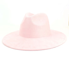 Load image into Gallery viewer, Suede Top Big Brim Flat Edge Gentlemen's Hat