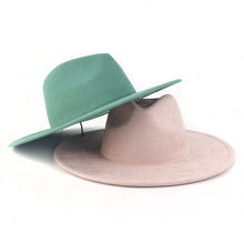 Load image into Gallery viewer, Suede Top Big Brim Flat Edge Gentlemen's Hat
