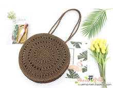 Load image into Gallery viewer, Round Woven Beach Tote