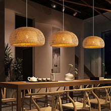Load image into Gallery viewer, Bamboo Woven Japanese Pastoral Chandelier
