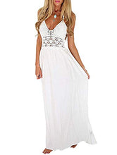 Load image into Gallery viewer, Women's Beach Crochet Backless Bohemian Halter Maxi Long Dress