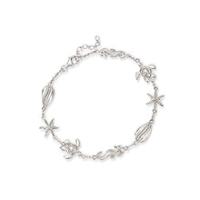 Load image into Gallery viewer, Sterling Silver Ocean Life Anklet