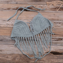 Load image into Gallery viewer, Boho Chic Fringe Knitted Bikini