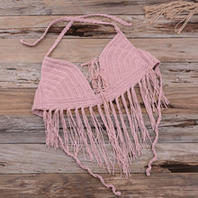 Load image into Gallery viewer, Boho Chic Fringe Knitted Bikini