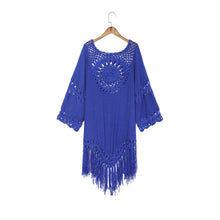 Load image into Gallery viewer, Boho Chic Crochet Fringed Beach Dress