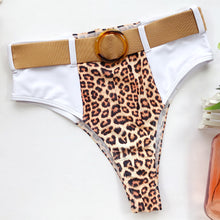 Load image into Gallery viewer, Leopard Print Bandeau High Waist Bikini