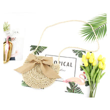 Load image into Gallery viewer, Round Woven Beach Tote