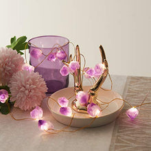 Load image into Gallery viewer, Natural Large Amethyst Raw Stones Battery Powered 6.5FT 20 LEDs with Remote/Timer