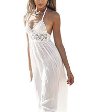 Load image into Gallery viewer, Women's Beach Crochet Backless Bohemian Halter Maxi Long Dress