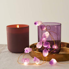 Load image into Gallery viewer, Natural Large Amethyst Raw Stones Battery Powered 6.5FT 20 LEDs with Remote/Timer