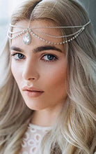 Load image into Gallery viewer, Hair Jewelry Head Chain Head Piece Bridal Goddess