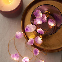 Load image into Gallery viewer, Natural Large Amethyst Raw Stones Battery Powered 6.5FT 20 LEDs with Remote/Timer