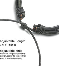 Load image into Gallery viewer, Leather Bracelet for Men Women Woven Cuff Bracelets