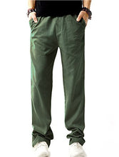 Load image into Gallery viewer, SIR7 Men's Linen Casual Lightweight Drawstrintg Elastic Waist Summer Beach Pants