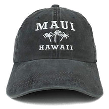 Load image into Gallery viewer, Maui Hawaii with Palm Tree Embroidered Unstructured Baseball Cap