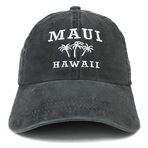 Maui Hawaii with Palm Tree Embroidered Unstructured Baseball Cap – Lizzie  Lahaina Couture Swimwear Made In Maui