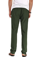 Load image into Gallery viewer, SIR7 Men's Linen Casual Lightweight Drawstrintg Elastic Waist Summer Beach Pants