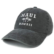 Load image into Gallery viewer, Maui Hawaii with Palm Tree Embroidered Unstructured Baseball Cap