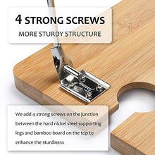 Load image into Gallery viewer, Outdoor Wine Picnic Table, Folding Portable Bamboo Wine Glasses & Bottle, Snack and Cheese Holder Tray for Concerts at Park, Beach, Ideal Wine Lover Gift
