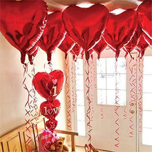 Load image into Gallery viewer, Dozen +1 Red Heart Shape Balloons - 1 I Love U Balloon - Helium Supported - Love Balloons - Valentines Day Decorations and Gift Idea for Him or Her, Wedding Birthday Decorations,Ribbon & Straw Included: Toys & Games