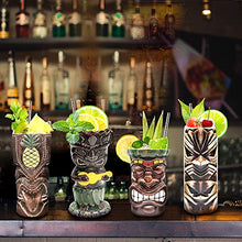 Load image into Gallery viewer, Set of 4– Ceramic Hawaiian Tiki Mugs