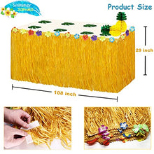 Load image into Gallery viewer, Luau Party Decorations (112 PCS) Including Banner, Table Skirt, Straws, Flamingo, Pineapple Décors.