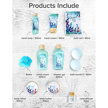 Load image into Gallery viewer, Day Spa Gift Basket for Women, 12Pcs Bath Set with Spa Kit Includes Bath Bombs, Body Lotion, Body Wash, Reed Diffuser