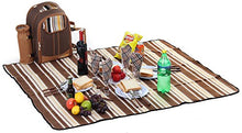 Load image into Gallery viewer, Picnic Backpack Bag for 4 Person With Cooler Compartment, Detachable Bottle/Wine Holder, Fleece Blanket, Plates and Cutlery Set Perfect for Outdoors