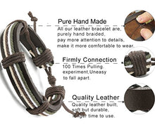 Load image into Gallery viewer, Leather Bracelet for Men Women Woven Cuff Bracelets