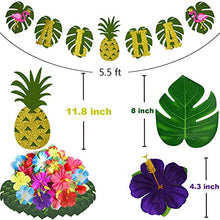 Load image into Gallery viewer, Luau Party Decorations (112 PCS) Including Banner, Table Skirt, Straws, Flamingo, Pineapple Décors.