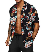 Load image into Gallery viewer, Casual Button Down Floral Printed Beach Shirt with Pocket