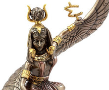 Load image into Gallery viewer, Egyptian Goddess Mother Isis Ra Holding Ankh Figurine 9" H Decorative Statue Collectible