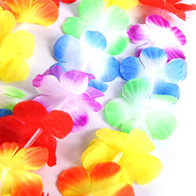 Load image into Gallery viewer, Luau party supplies-36ct tropical hawaiian luau flower leis +12ct luau lei bracelets,hawaiian luau party decorations party favors: Toys & Games